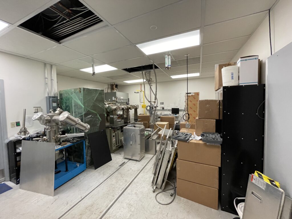 Gen II MBE chamber freshly installed in the growth bay